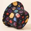 Bucket Hat Festival Graffiti Fisherman Hat Hat Beanie Hat Hip-hop Planet Print Hat Personality Hat