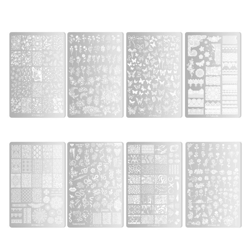 Nail Stamping Plate: Butterfly & Floral Lace Chinese Style