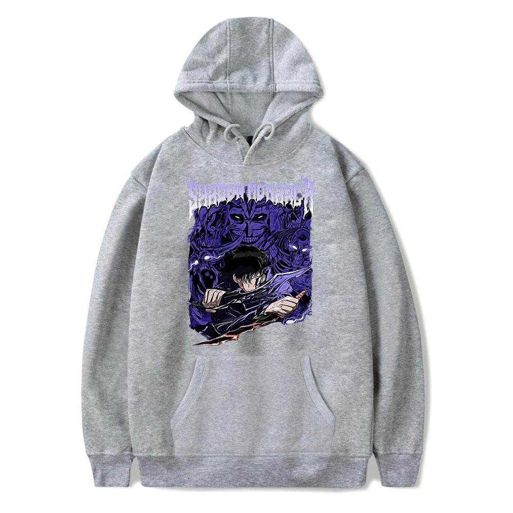Anime Solo Leveling Sung Jin Woo Graphic Print Hooded Men Women Manga Hoodies Loose Casual Sweatshirt Harajuku Male Pullover