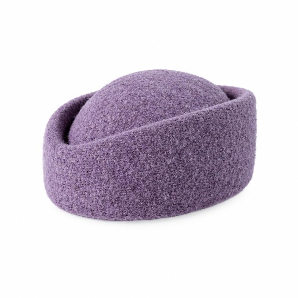 Weicher Stewardessen Pillbox Hut Unifarbener Unifarbener Fedora Warmer Beanie Mütze Herbsthochzeit