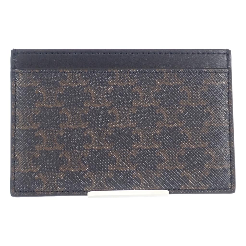 CELINE  10B702BQ4.38NO Card Case Black PVC/Calfskin Women