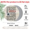 2D Flat 1pc, 8x8 In, American Flag Pledge Sign - Bilingual English & Pledge Text, Parch-Like Star-Spangled Wall Decor for Home, Office - Pledge of