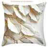 2D Flat Printed Leaf Pattern Cushion Covers for Home Decor Polyester Pillowcase, Sofa Decorative Cushion Cov Headboard Pillow