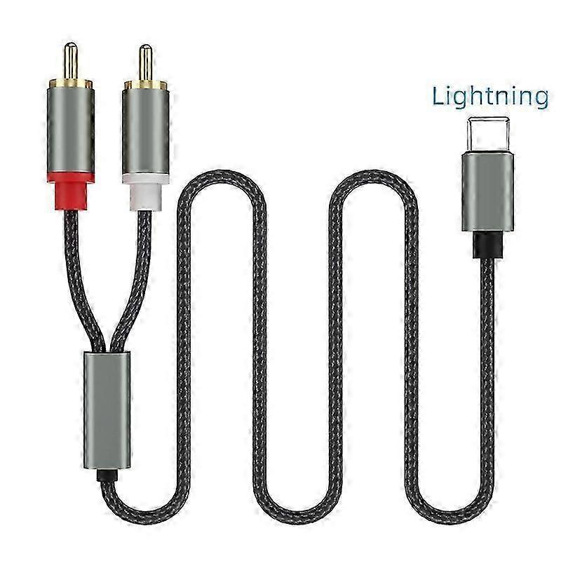 Kabel audio Lightning do RCA: Adapter rozdzielacz Y 1m dla urządzeń iOS i kontrolerów DJ