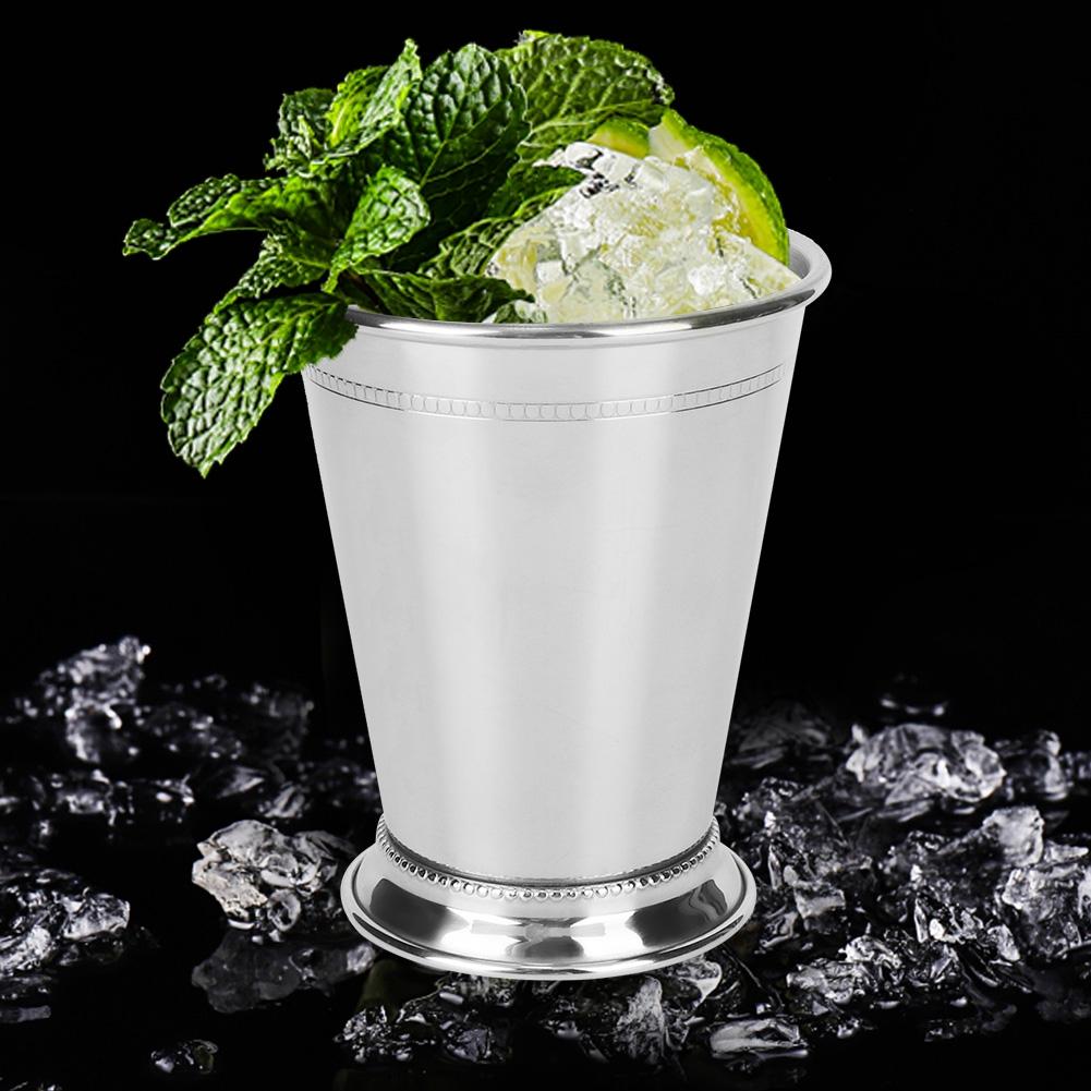 Zilverkleurige Mint Mojito Beker Roestvrijstalen Cocktailmok Glas voor Gemengde Dranken Bar Feest Bier