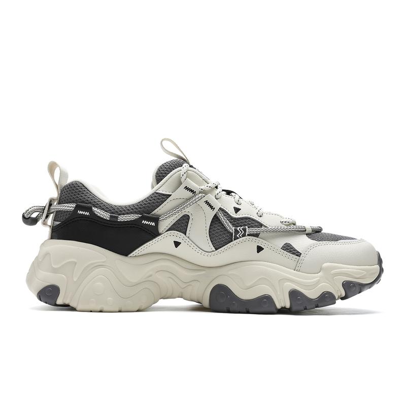 FILA Running Comfortable Versatile Durable Sweat-Absorbing Lightweight Low-Top Running Shoes Men sneaker White Gray F12M442115FAG