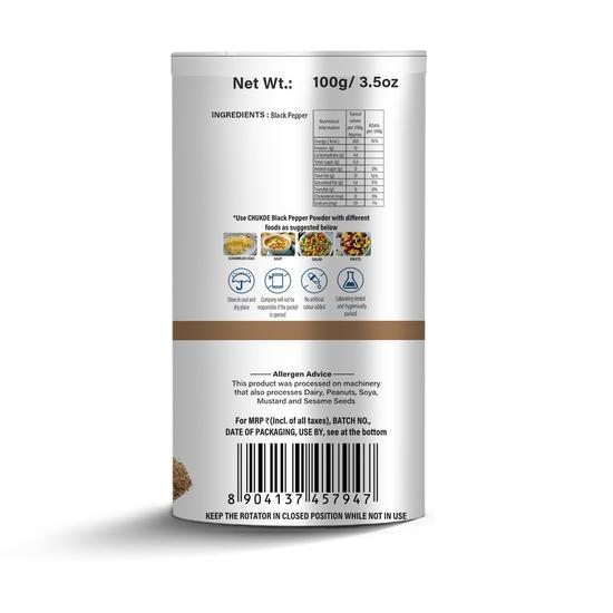 Chukde - Black Salt 200 Gm, Sendha Salt 100 Gm & Black Pepper 100 Gm - Indian Spices - Combo pack