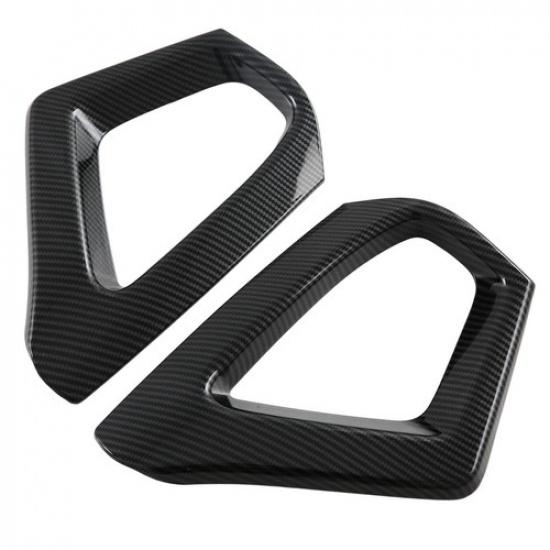 Carbon Fiber 2PCS Rear Fog Lamp Light Cover Trim For Subaru Crosstrek 2023 2024