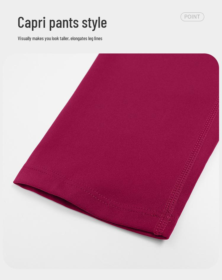 Capri do jogi z wysokim stanem unoszące pośladki: Damska odzież do biegania i fitnessu wyszczuplająca