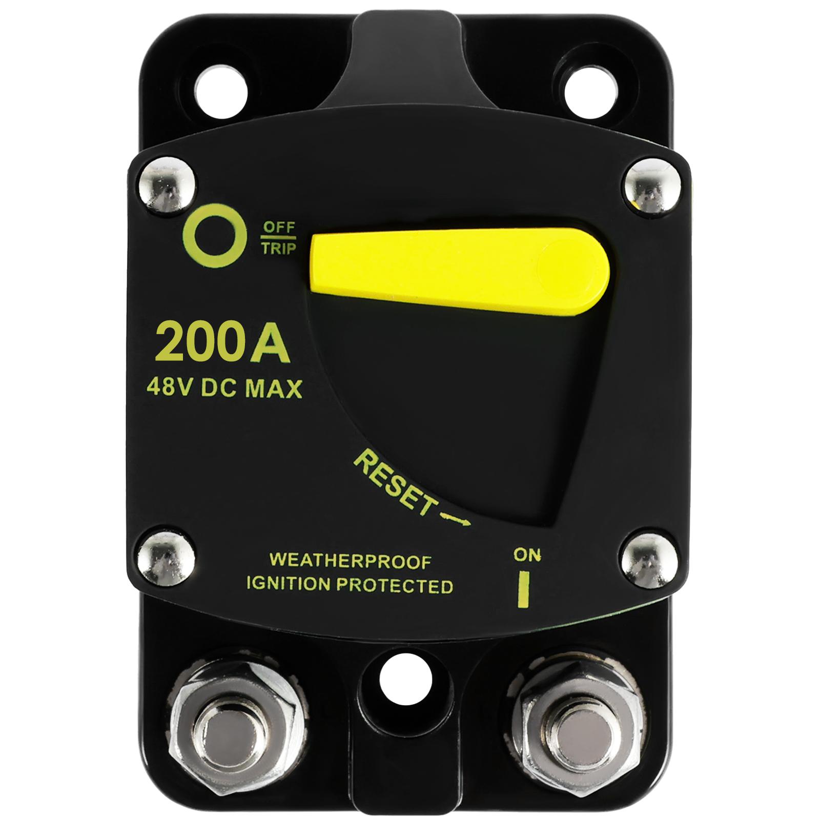 

Автомобильный аудиовыключатель с ручным сбросом DC 12-48V 60/100/200A морской автоматический выключатель автоматический выключатель для лодки с кнопкой