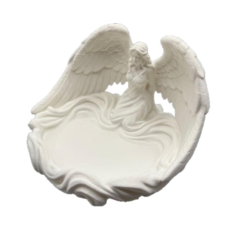 Detailed Angel Wing Shape Decorative Tray Display Plate Suitable for Jewelry Storage and Vanity Table Organization
