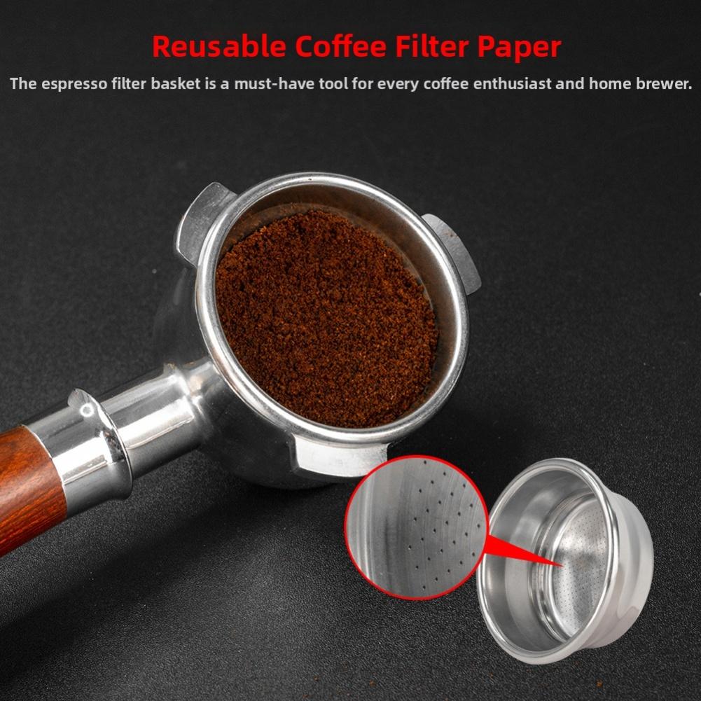 54mm Kaffeefilterkorb doppelwandig Edelstahl mit 358 Löchern Kompatibel mit ausgewählten Espresso-Maschinen