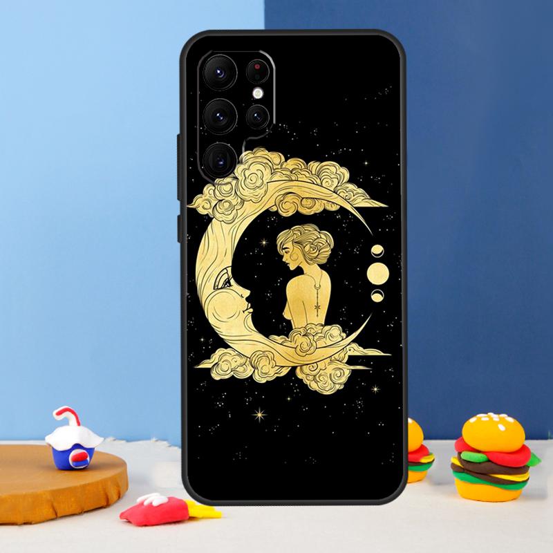 Sun Moon Art Phone Case For Samsung Galaxy S24 Ultra S9 S10 S20 FE S22 S21 S23 Plus S25 Ultra Cover Coque
