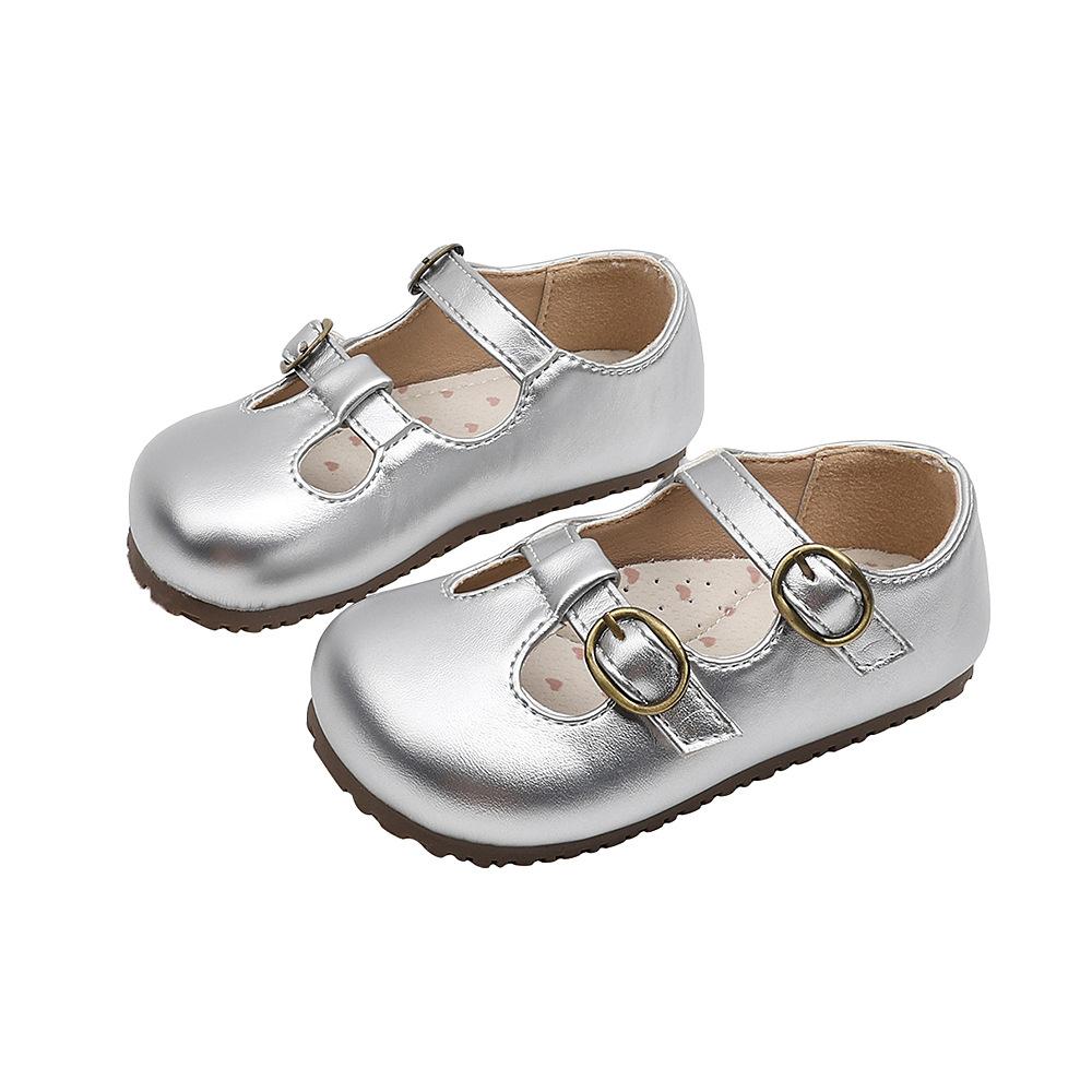 Girls' black leather shoes, children's shoes with soft soles, lightweight new model, children's soft-soled princess shoes, single shoes,