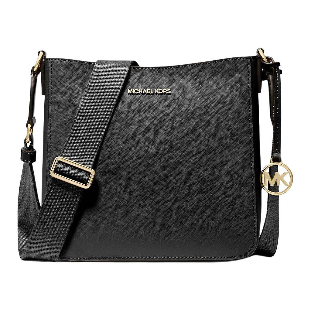 Michael Kors MK Jet Set Travel Coated Canvas Small Crossbody Bag With Gold Hardware Women Bags Black 35S4GTVC5L-BLACK
