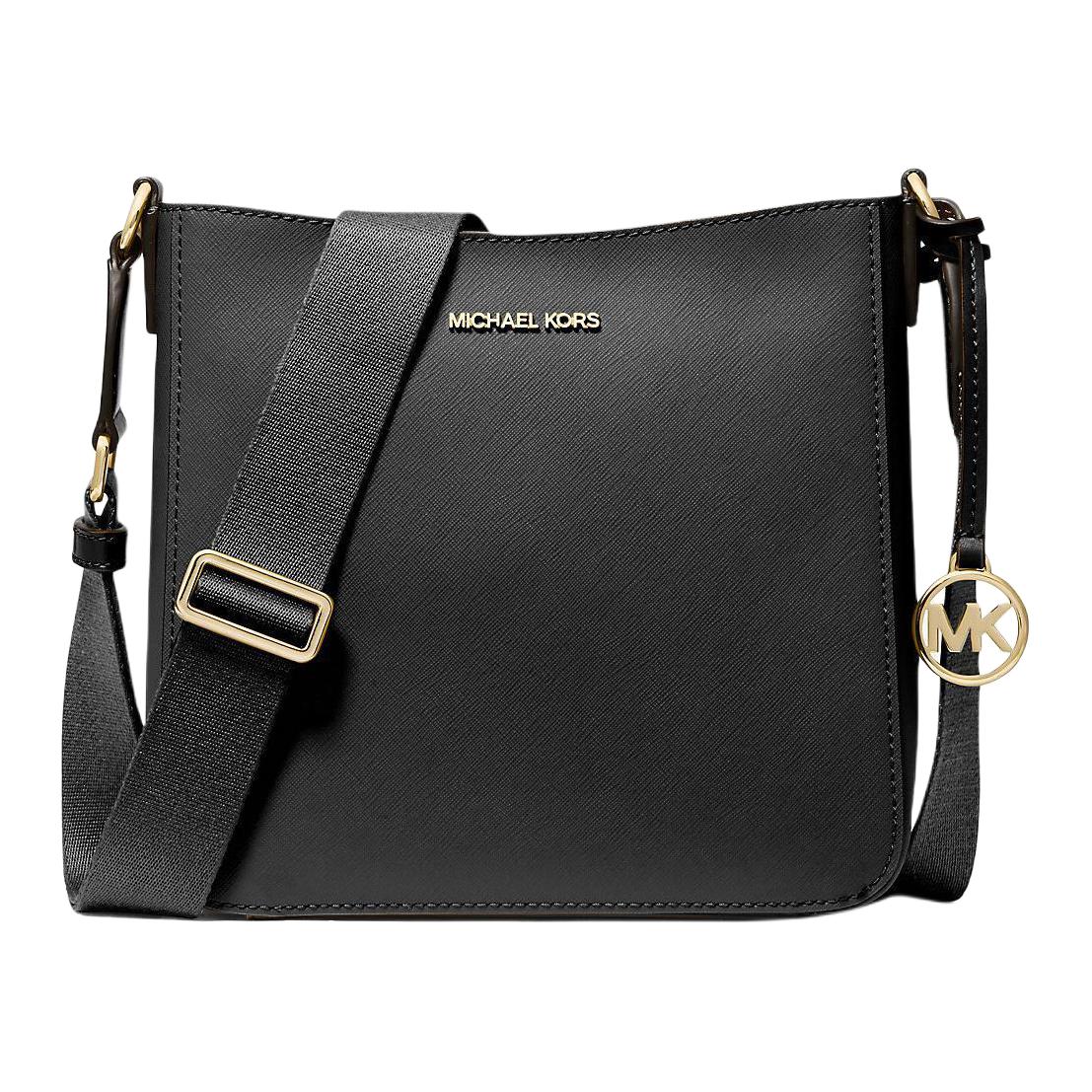 

Michael Kors MK Jet Set Travel Coated Canvas Small Crossbody Bag With Gold Hardware Women Bags Black 35S4GTVC5L-BLACK Basic Set (Bag+Dust Bag)