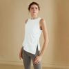 Women's Quick-Dry Irregular Slit Yoga Vest - Sleeveless Nylon Fitness Top