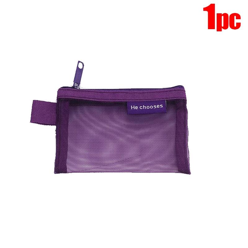 Mini Mesh Coin Bags Portable Money Earphone Data Cable Chargers Storage Bag ID Credit Card Holders Zipper Pouch Travel Organizer