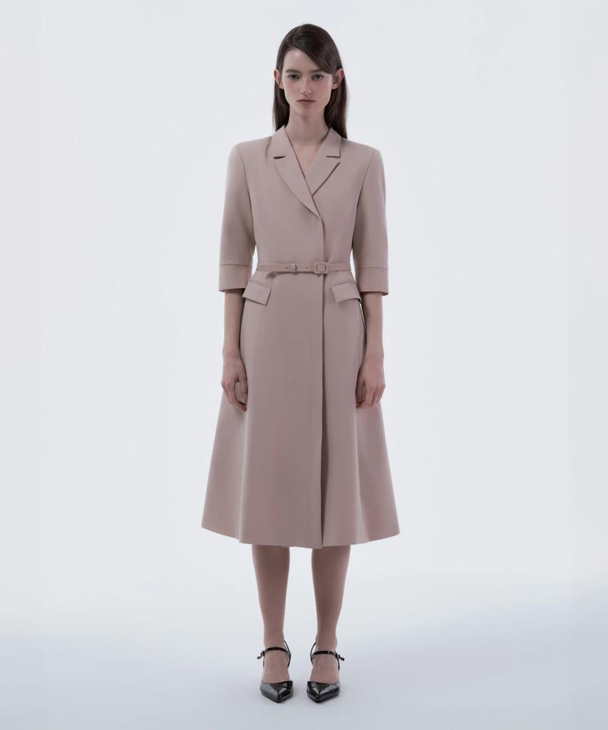 Mausolleum Jenn Long Belted Dress - Pink