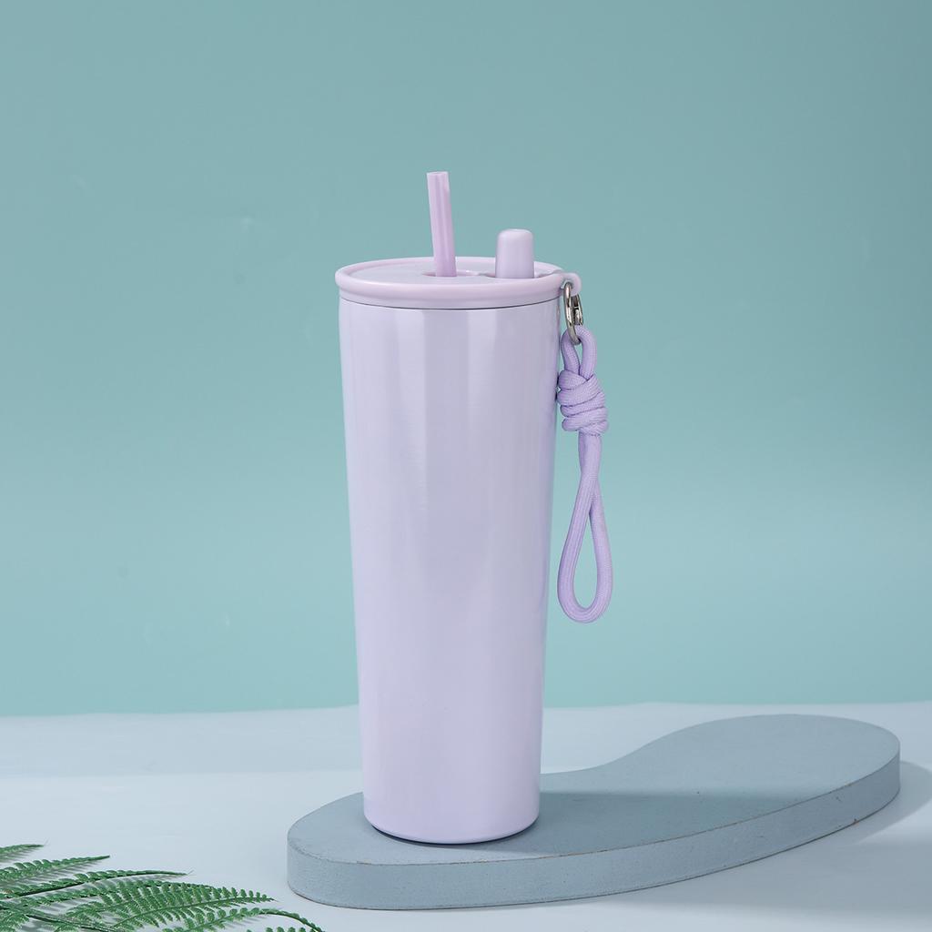 Kubek Termosowy ze Stali Nierdzewnej 304 Duża Pojemność Dwuwarstwowy Próżniowy Kubek ze Słomką Zewnętrzny Przenośny Sportowy Kubek na Wodę