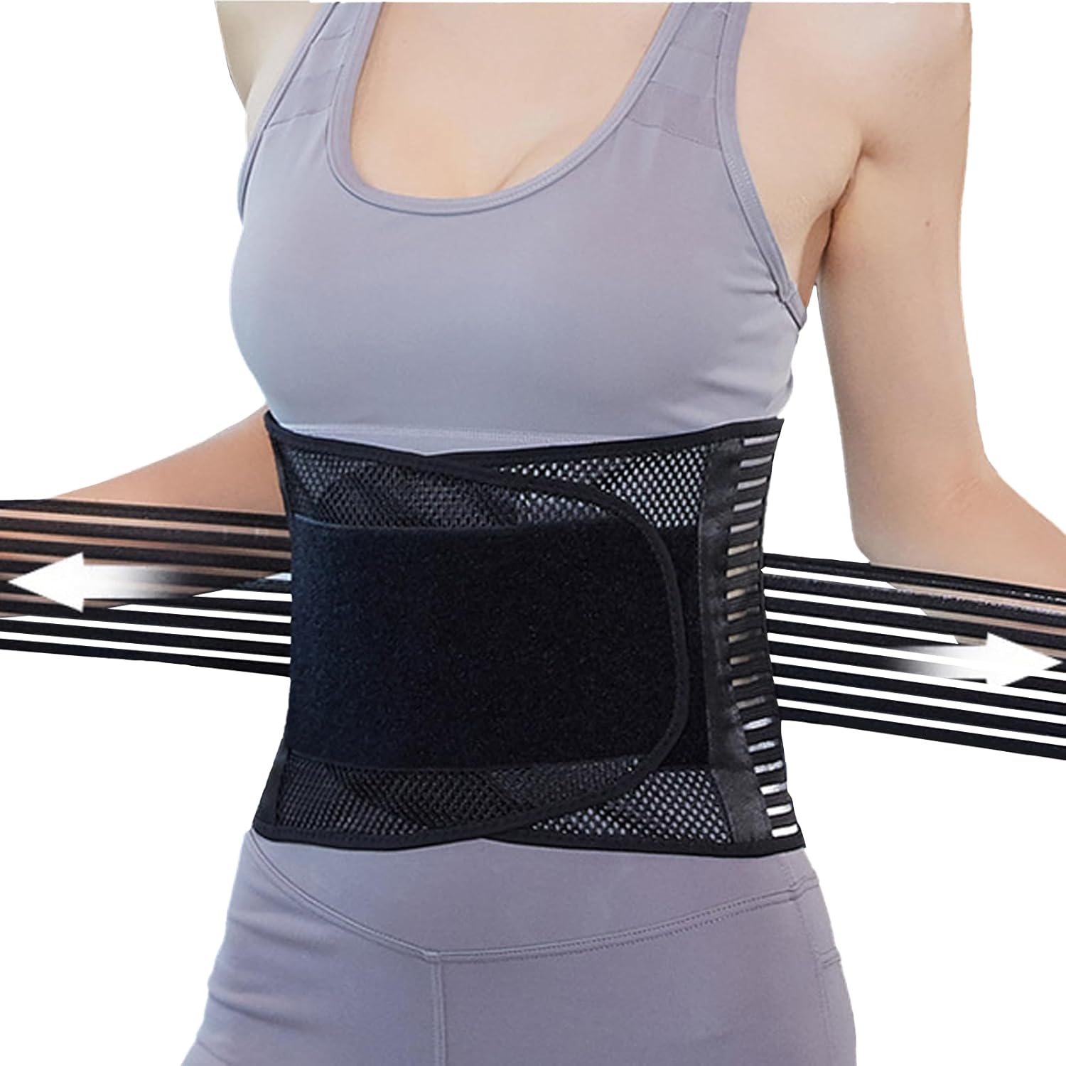 

Back Brace For Men And Women, Anti Skid Mesh Adjustable Back Lumbar Waist Support Belt Lower For Back Pain Relief XXL