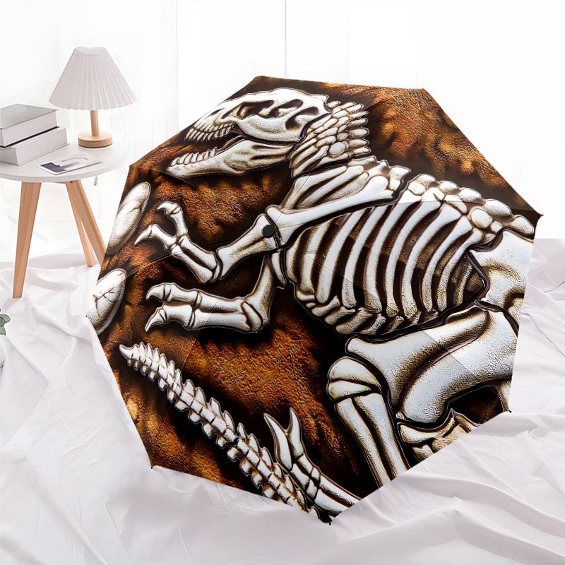 1 PC Automatic Folding Umbrella - Dinosaur Pattern, Portable & Foldable Design with 8 Ribs, Christmas Birthday Gifts