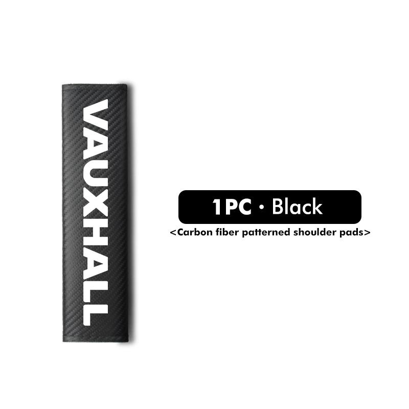 For Vauxhall Car Logo Seatbelt Shoulder Protector Cover Carbon Fiber Safety Belt Accessories VXR8 Insignia Vivaro Zafira Combo