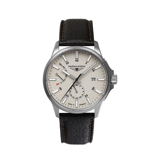 

Годинник авіатор BAUHAUS AVIATION коричневий [Bauhaus] 2860-5AT Чоловічий бежевий