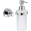 Distributeur De Savon - Tesa - LOXX 40281 - 200 Ml - Chrome Brillant - Blanc Satiné - Fixation Sans Perçage