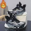Kobe Boys Cotton Shoes Winter New Velvet Thickened Professional Basketball Shoes Medium and Large Children's Non-slip Running Shoes Cotton Shoes