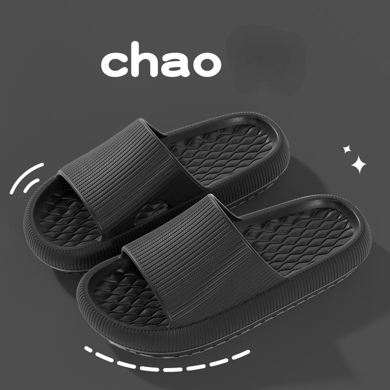 Papuci cu talpă moale super confortabili - Culoare uni - Design cu vârf deschis, ideal pentru interior, casă și baie