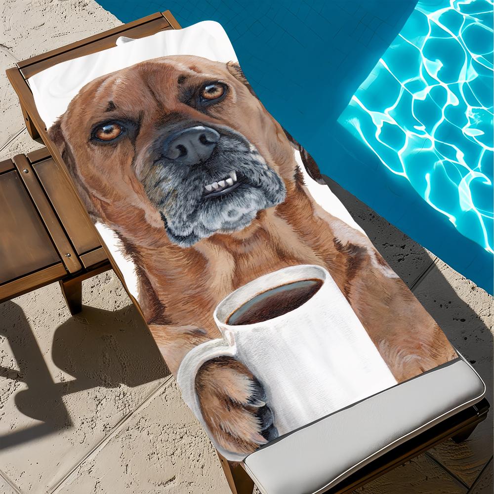 coffee animal Towel Beach Quick Dry Soft Pool Towels Gift for Travel Gym Shower Camping sports