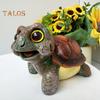 Statuie de grădină cu model mini, rezistentă la UV, impermeabilă, dimensiune mini, adorabilă, în formă de broască țestoasă, statuie de animal, ornament pentru curte