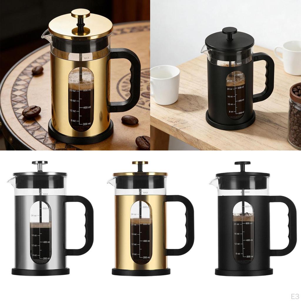 1000ml French Maker for Coffee, Kitchen, Camping, Home Or Office