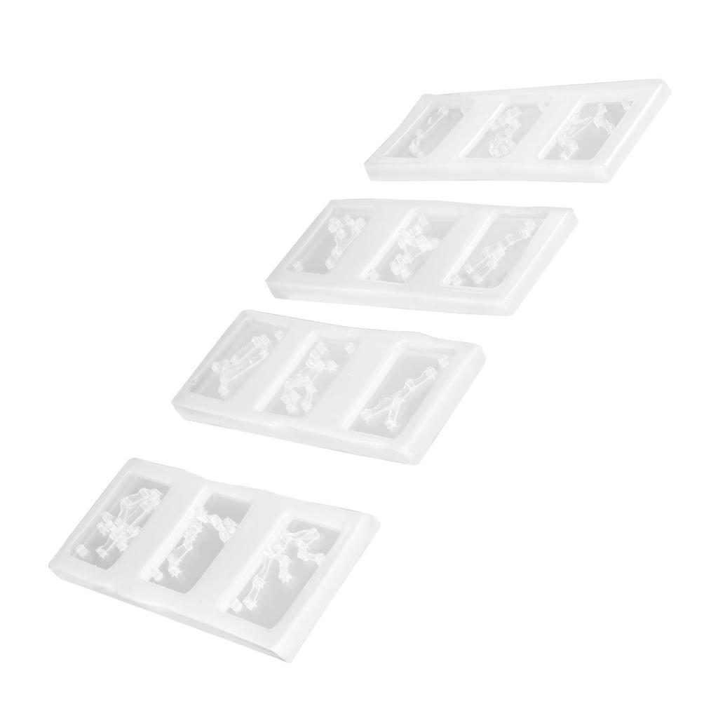 4-teiliges Set Silikon Schild Anhänger Form Stanzfreie Anhänger Schmuck für Zuhause Küche DIY Gebrauch