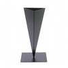 Triangular Iron Vase Tapered Geometric Metal Pitch Home Decor