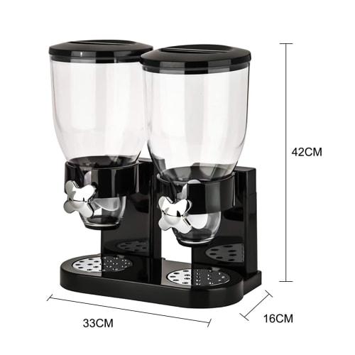 GHDVOP Cereal Dispenser, Large Capacity 2L, Dual-Row, Stylish Dry Food Dispenser for Kitchen Countertops, Keeps Food Fresh, Storage Unit for Rice, Cer