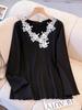 Plus Size Women's Long Sleeve Knitwear Top, Sizes 130-300 Jin - Sweet, Slimming Base Layer or Outerwear
