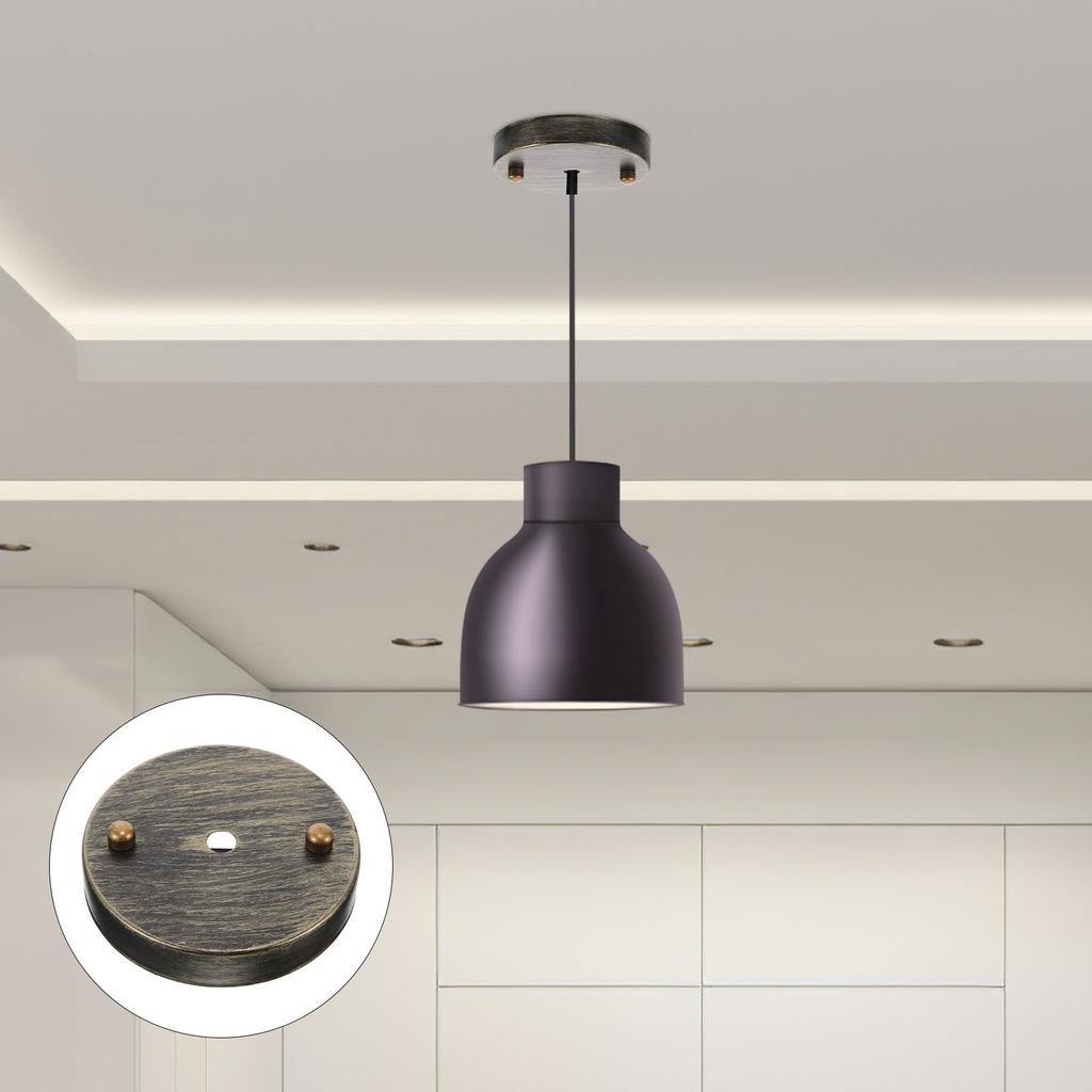 Iron Ceiling Plate Lamp Canopy Vintage Pendant Light Cover Classic Industrial Style Lighting Plate Cover for Home Restaurant