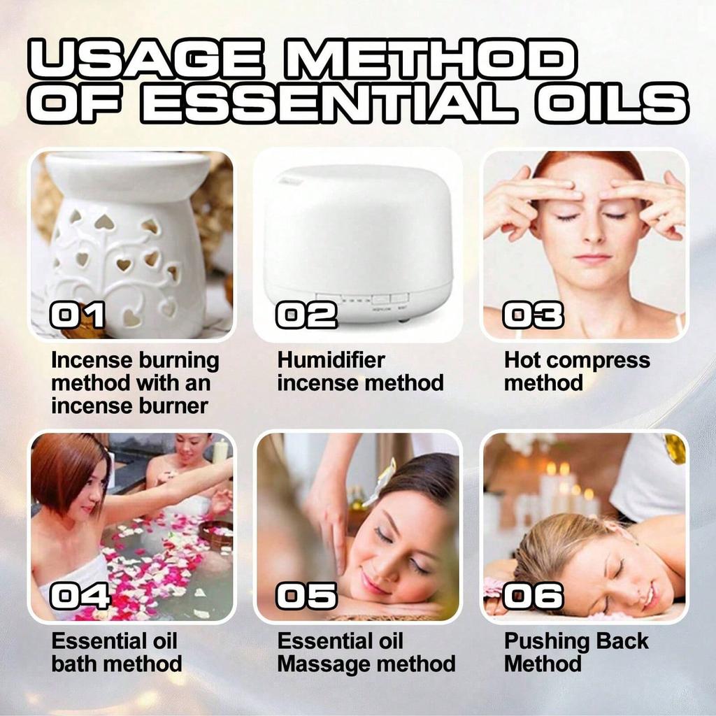 1PC10ml Massage Essential Oil, Moisturizing Essential Oil, Herbal Floral Fragrance Type, Massage Sho