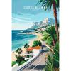 Retro Spain Cityscape Poster Nordic Style Canvas Print Coastal Architecture Art for Wall Decor