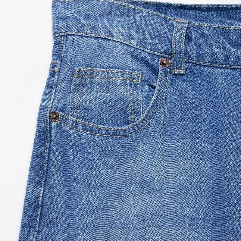 Kaslead New Women Clothes Western Style Fashion Ripped High Waist Wide Leg Jeans 8197227