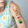 9pcs Temporary Tattoo Watercolor Flowers Waterproof Long-lasting Body Stickers Flower Art Temporary Tattoo Stickers For Arms