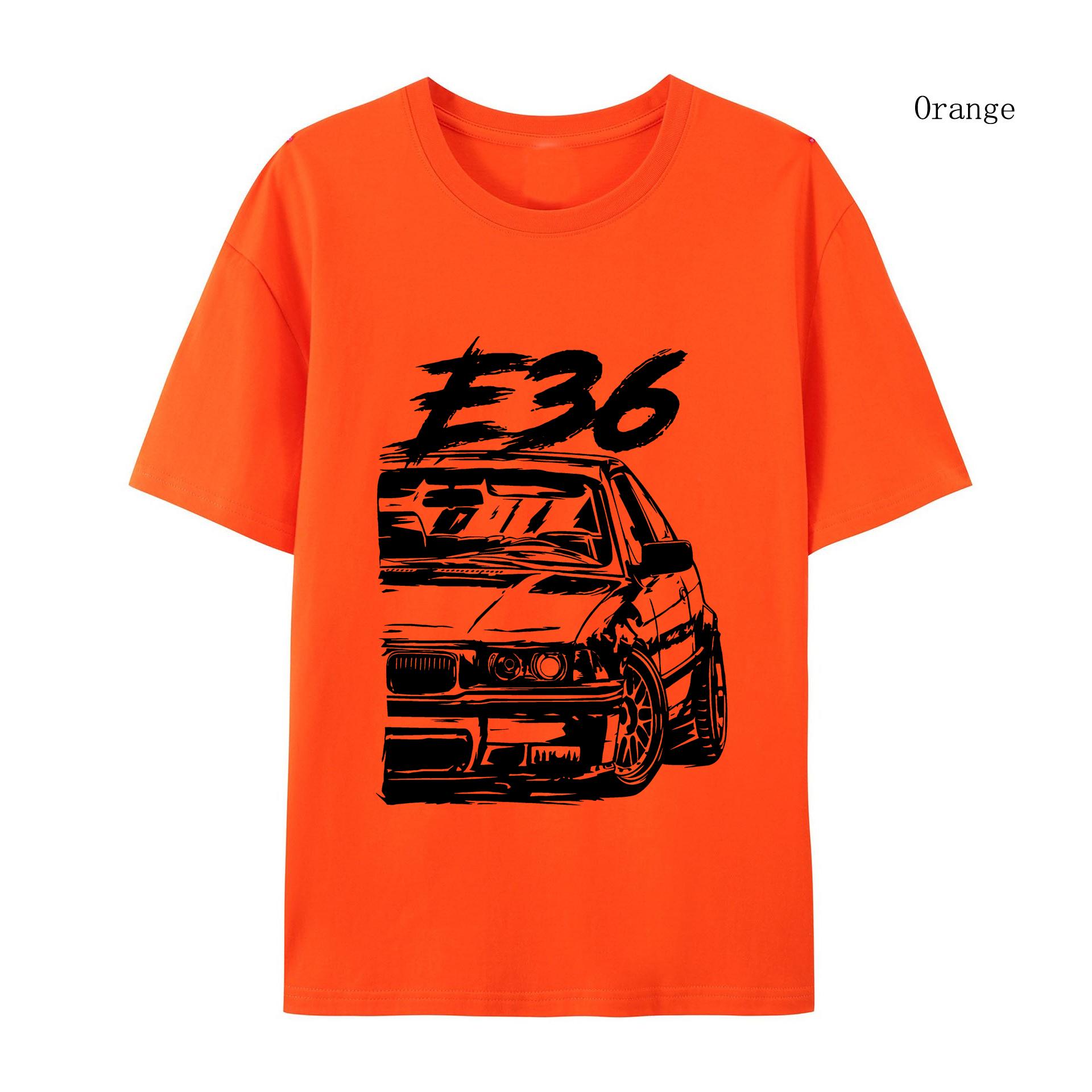 

Футболка E36 Високої якості Футболки E36 Літній Оверсайз Короткий рукав Одяг Бавовна Вільний Вуличний Топи S