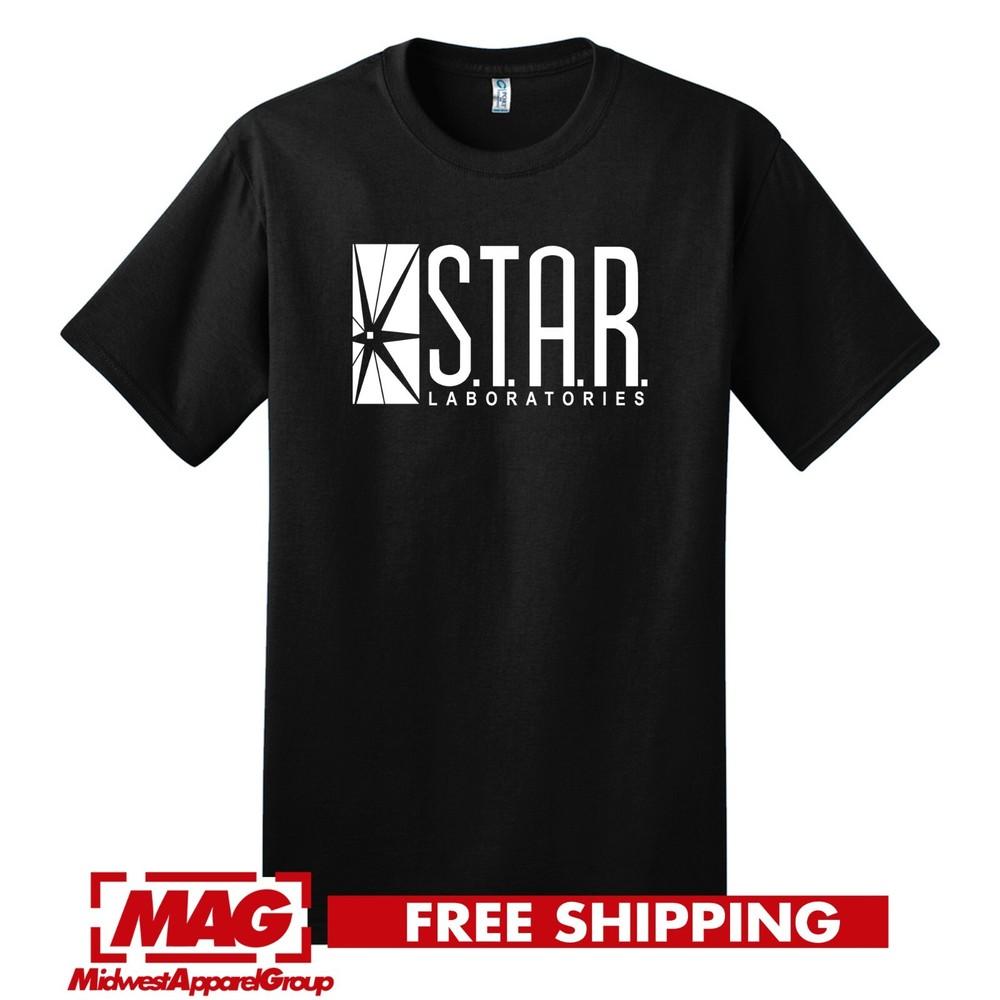 

S.T.A.R LABS BLACK T-SHIRT Comic Superhero Flash Lightning DC Laboratories Star Unisex T-Shirt XXXXL
