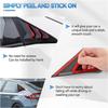 1 Par Panel de Ventilación Lateral Trasero Cubierta de Persiana Scoop de Cuarto Compatible Para Honda Civic 10ª Hatchback Tipo R 2016-2021 Fibra de Carbono(Carbón