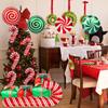 Candy Cane Christmas Balloons - Red Green Sweet Candy Balloons, Holiday Party Decorations & Gift Box Fillers
