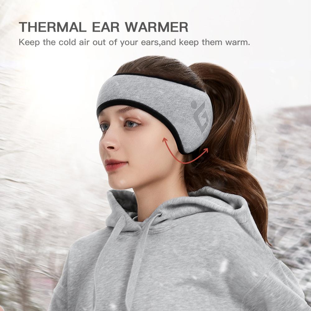 Winter Headband with Ear Warmers Warm Hair Band for Running Skiing Mortorcycling