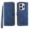 DIERFENG DF-03 For Xiaomi Redmi Note 14 4G (163.25x76.55x8.16mm) Leather Case Lines Imprint Wallet Phone Cover