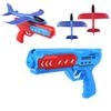 Children'S Outdoor Ejection Foam Aircraft Flying Hand Throwing Glider Gun One Button Flying Toy